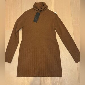 NILI LOTAN Brown Turtleneck Sweater dress